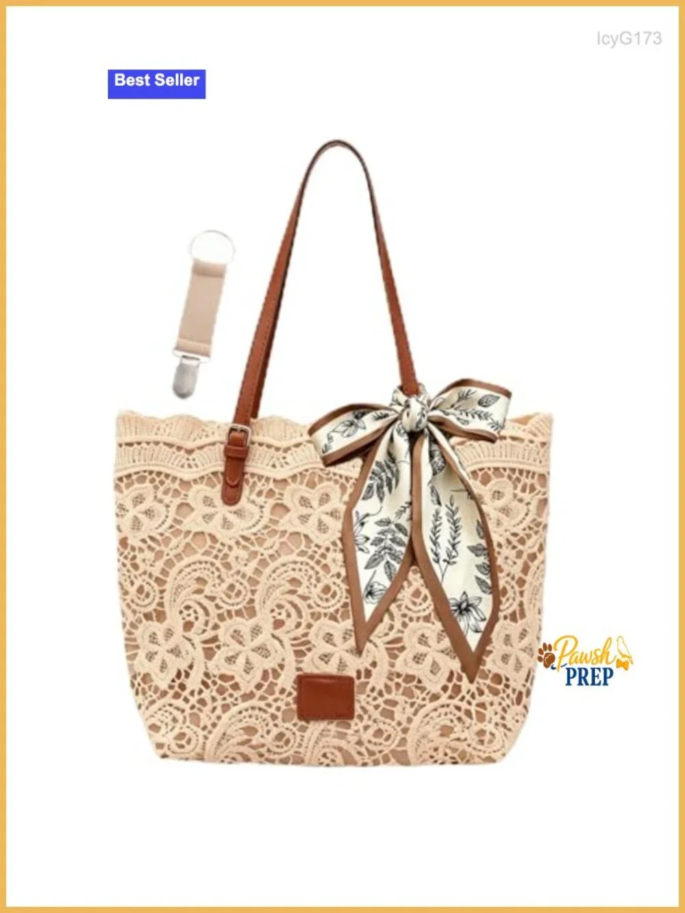 Crochet Mesh Woven Hobo Tote Bag with Removable Strap